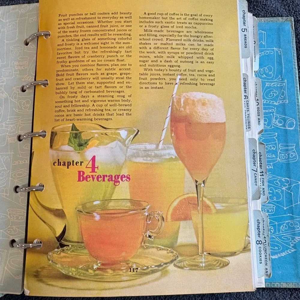 Vintage Pillsbury Family Cook Book Harper & Row Ring Bound 1963 Blue Cover